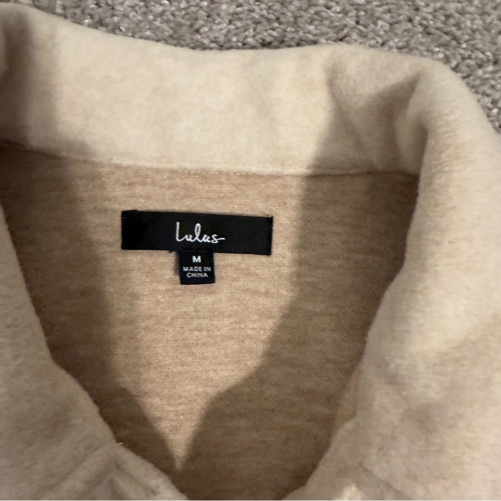 Lulu's Cream Button-Up Utility Jacket - Picture 2 of 2